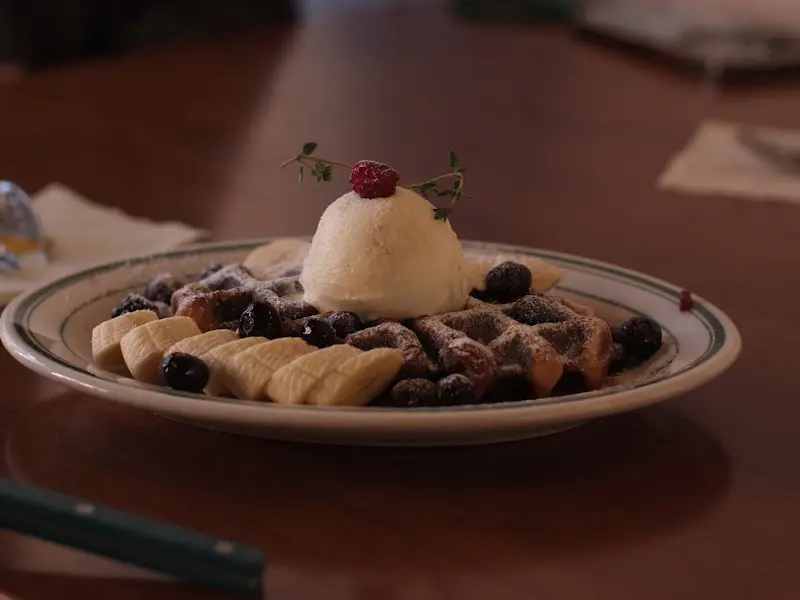 와플과 아이스크림