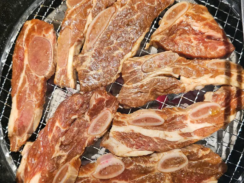 LA갈비 굽는 모습