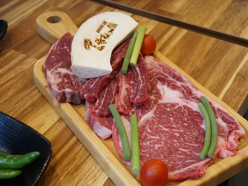 한우 모듬 클로즈업