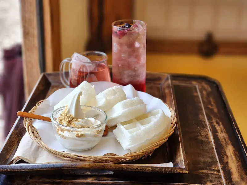 떡 와플 세트의 아름다운 자태