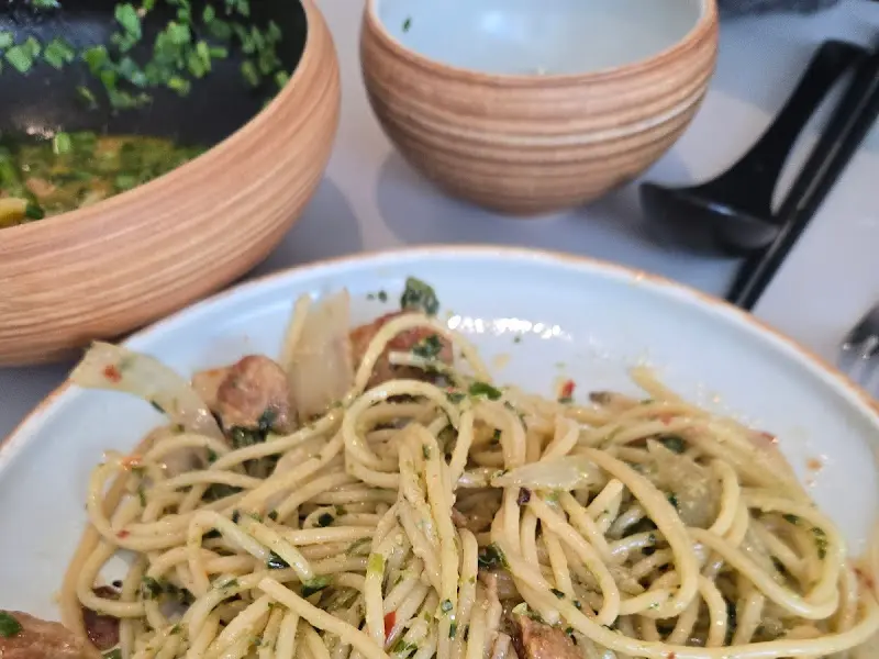 항정살 명이 오일 파스타