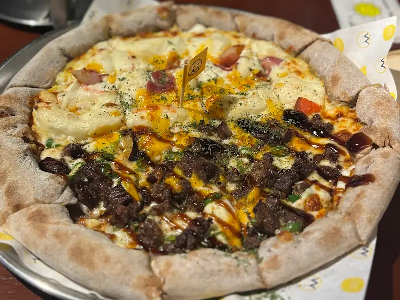 메시포테이토 스테이크 하프 앤 하프 피자