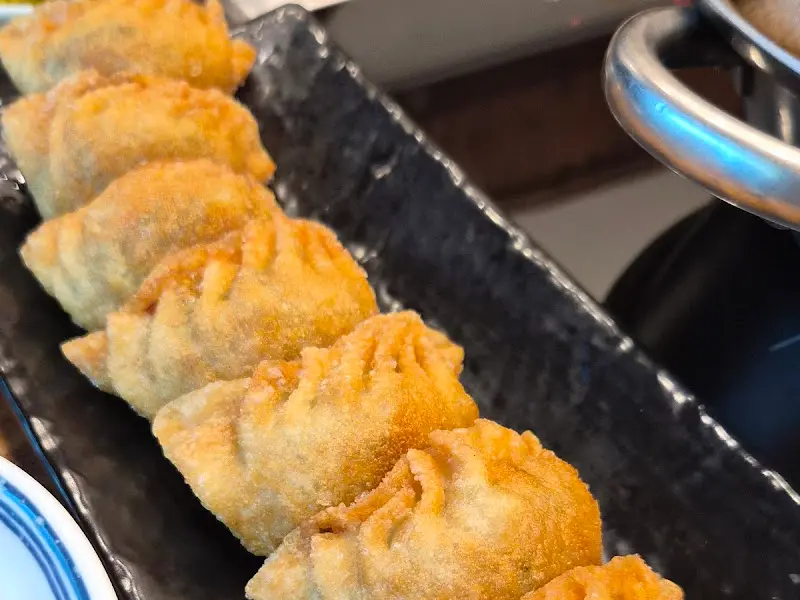 노릇하게 구워진 군만두