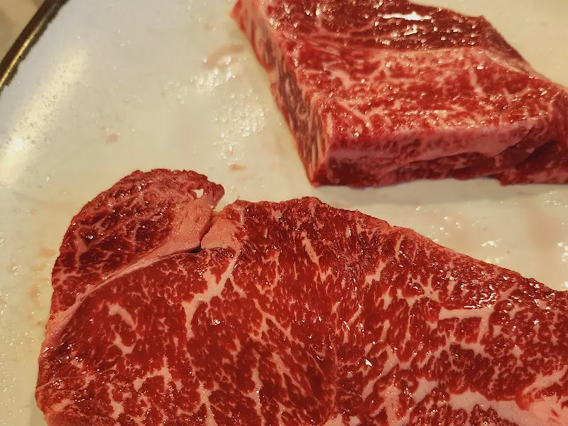 최상급 한우의 마블링