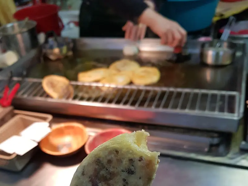 호떡 굽는 모습