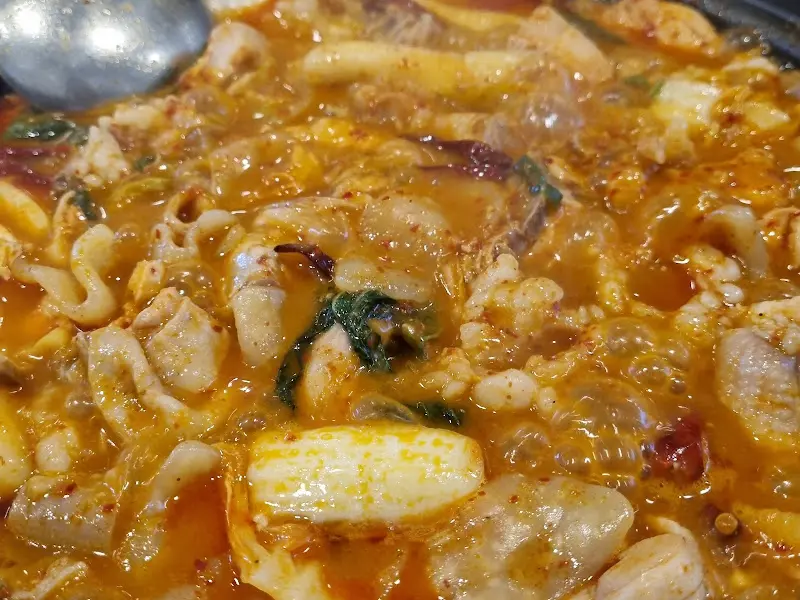 곱도리탕 내용물