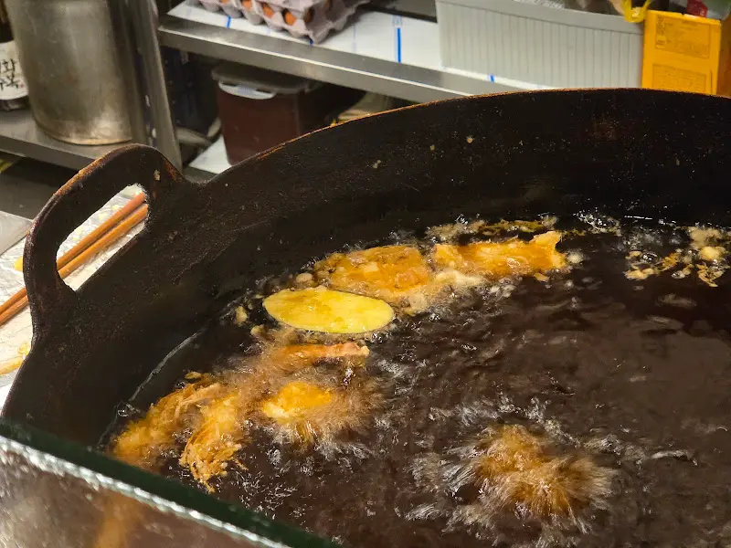 깔끔한 튀김 과정