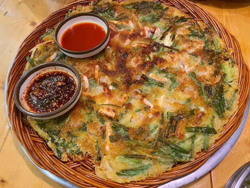 해물파전과 소스