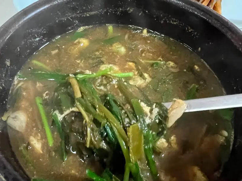 숟가락으로 올갱이 뜨기