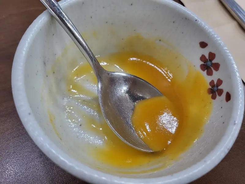 호박죽을 먹고 난 빈 그릇