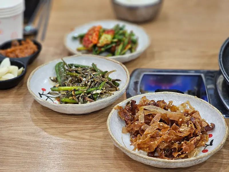 다양한 밑반찬 클로즈업