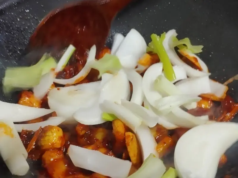 장어볶음 조리 과정