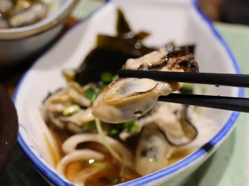 신선한 굴 요리