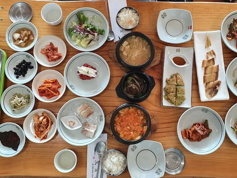 옥정식 한상차림 항공샷