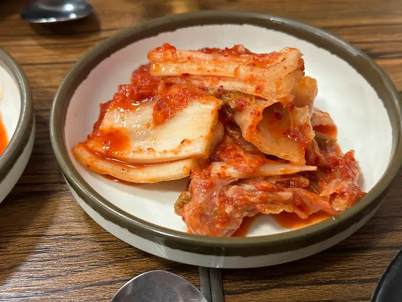 잘 익은 김치의 클로즈업