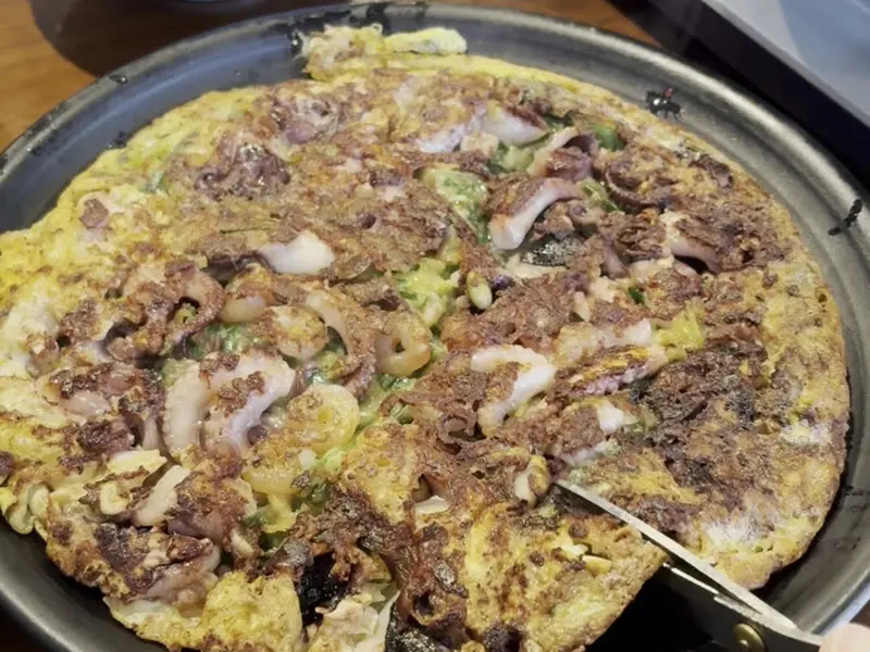 쭈꾸미가 듬뿍 들어간 파전