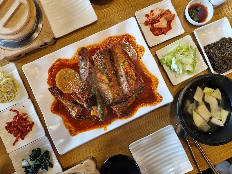 코다리밥상 전체 상차림