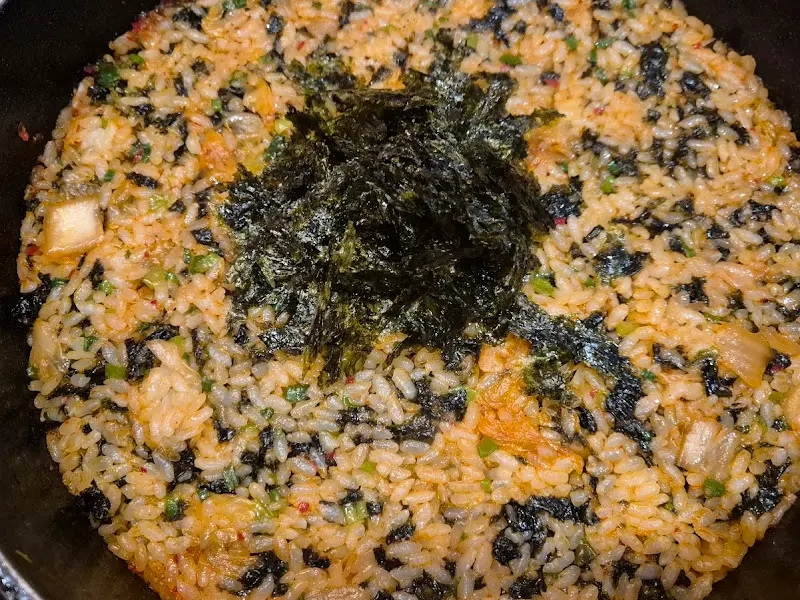 김치볶음밥의 비주얼