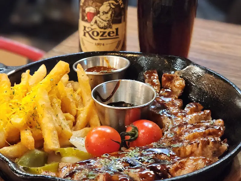 스테이크와 맥주