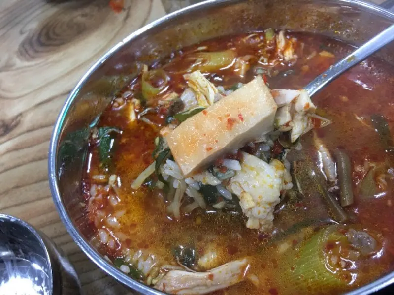 닭개장 속 재료