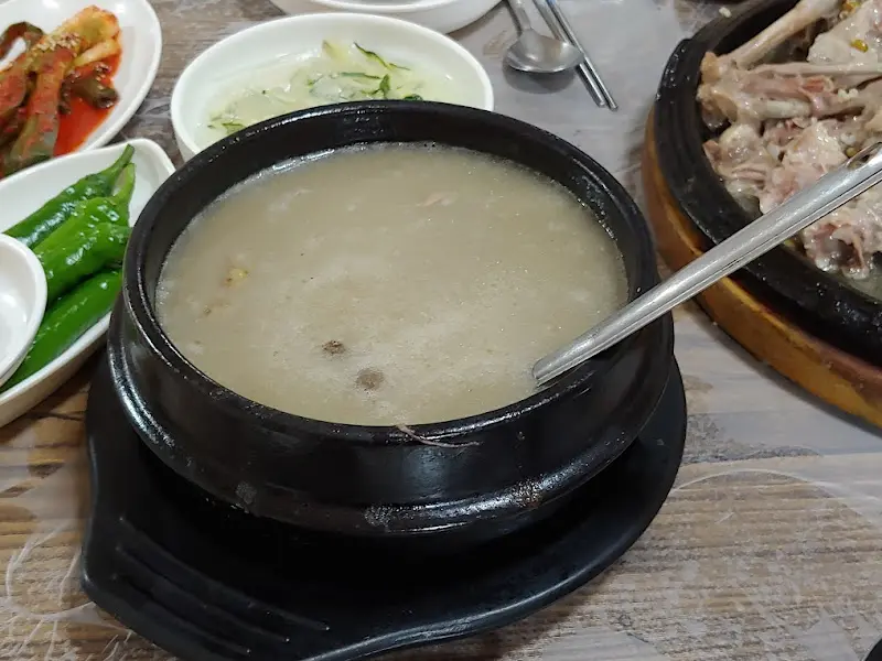 오리 도가니 국물