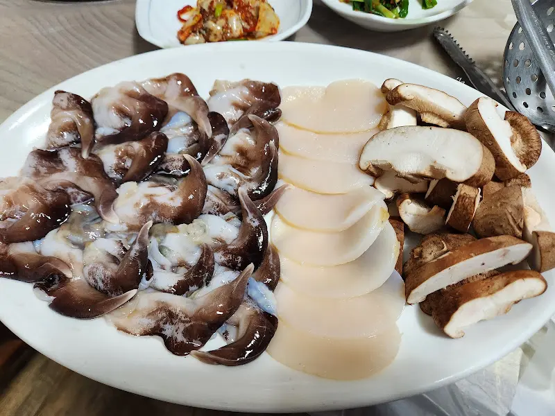 새조개 샤브샤브 재료