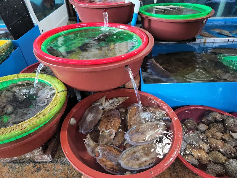 수조 안의 해산물