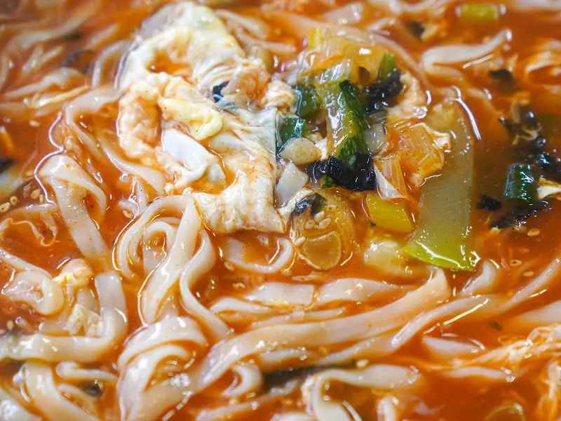 대우칼국수 장칼국수 근접샷