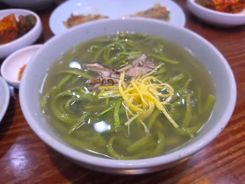 신숙의 대표 메뉴, 해초 칼국수