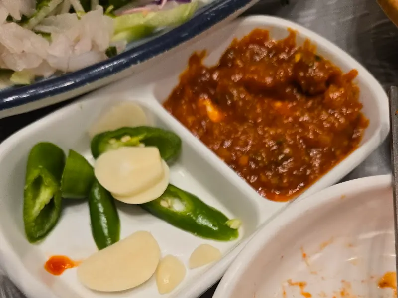 막회와 곁들여 먹는 양념