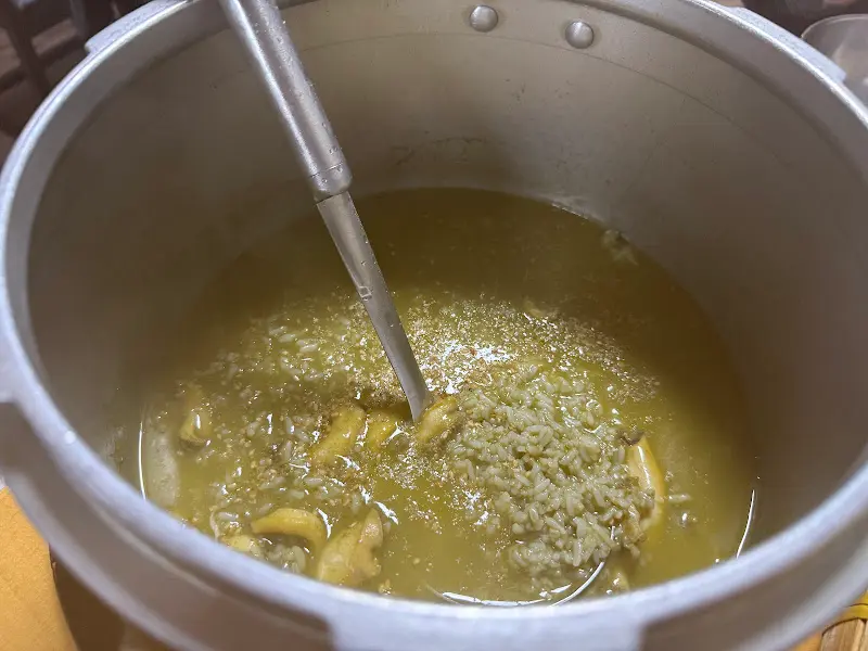 전복죽 조리과정