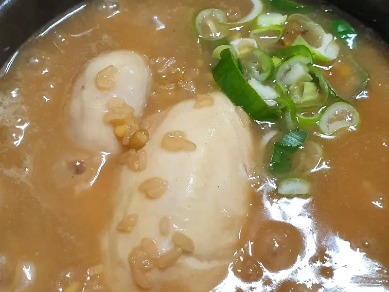 녹두 삼계탕의 모습