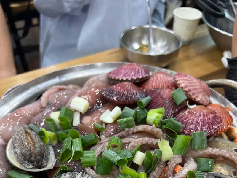 해물칼국수 근접샷