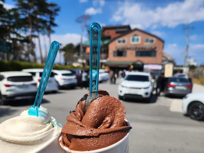 순두부 젤라또와 더블초코 젤라또