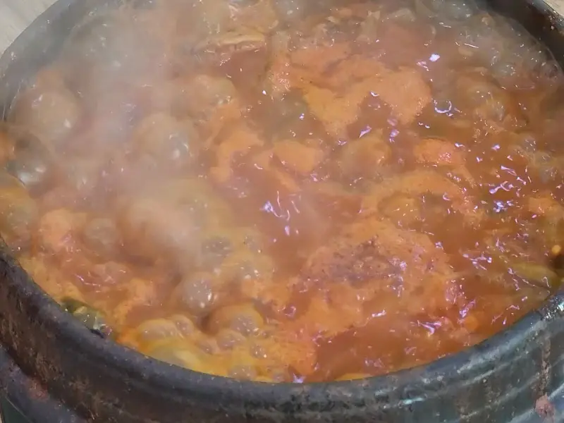 끓고 있는 메기매운탕