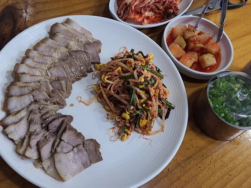 포장 판매 중인 김치