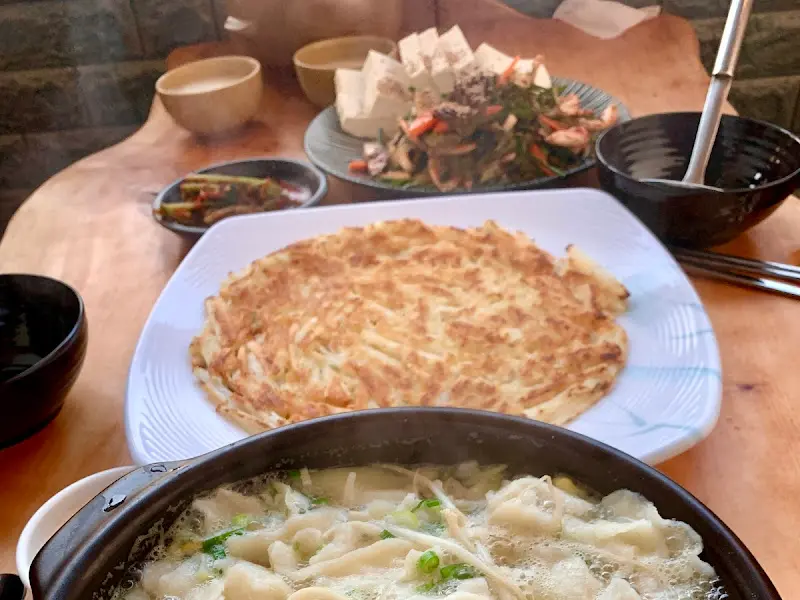 수제비, 김치전