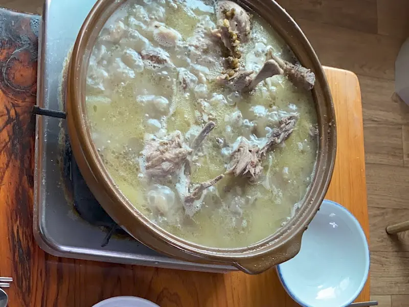 오리백숙 한 상 차림