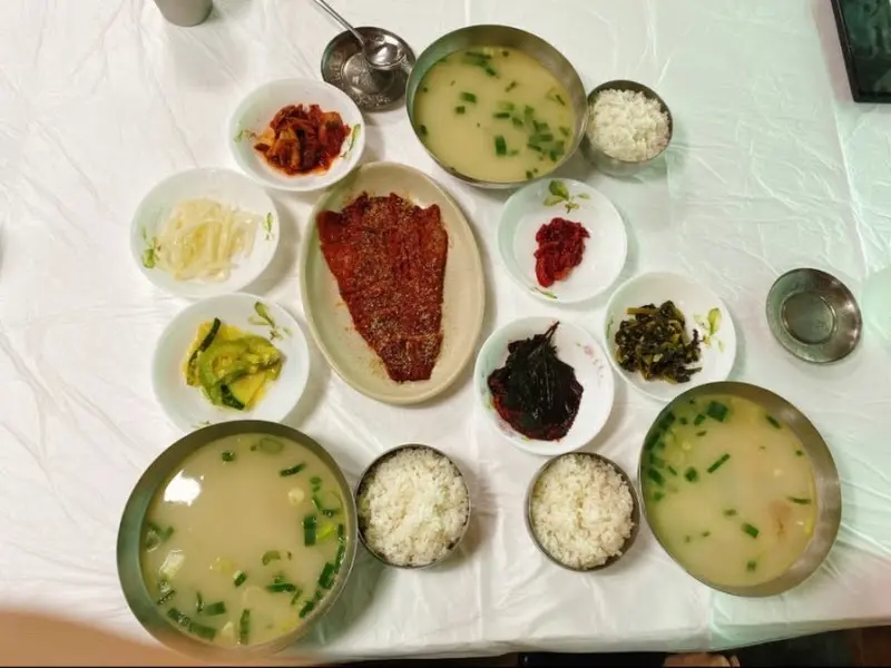 푸짐한 황태구이정식 한 상 차림