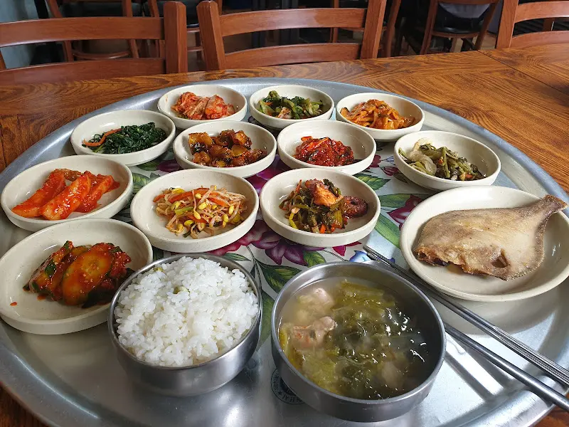 다양한 반찬 클로즈업