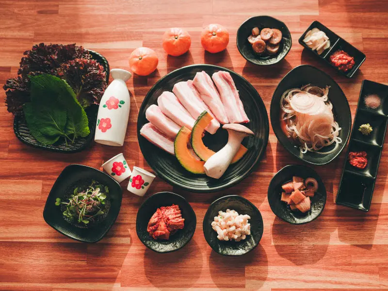 흑돼지 한 상 차림