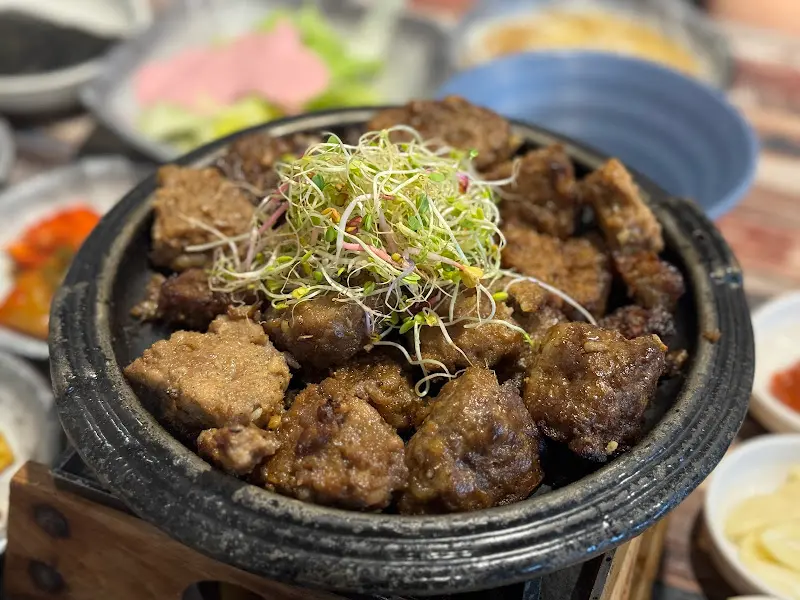 마늘 떡갈비 디테일 샷