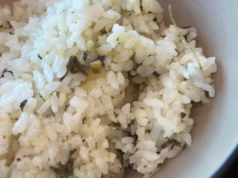 밥의 클로즈업 사진