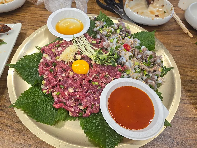 한우 낙지 탕탕이