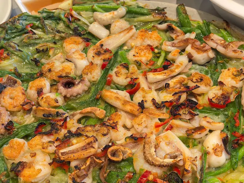 낙지해물파전 클로즈업