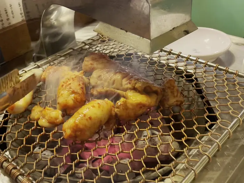 숯불에 구워지는 양대창