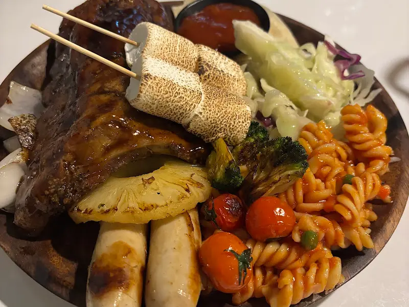 바베큐 플래터 근접샷