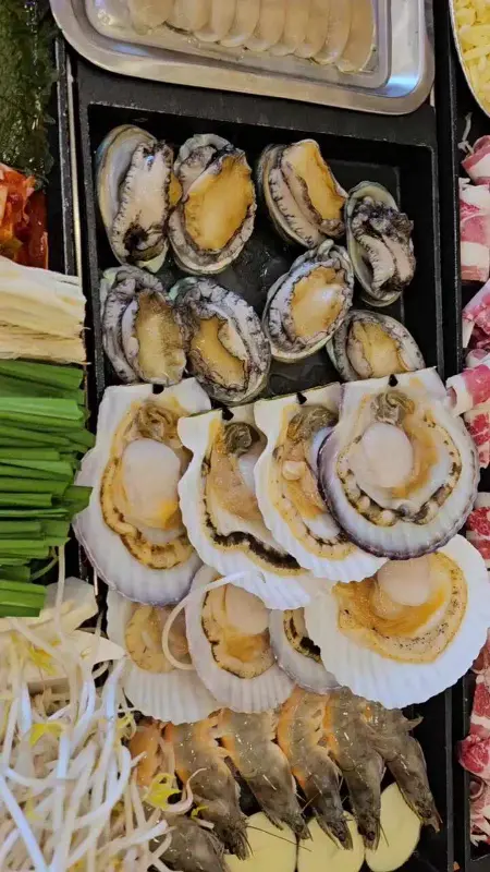 해산물 삼합 구성