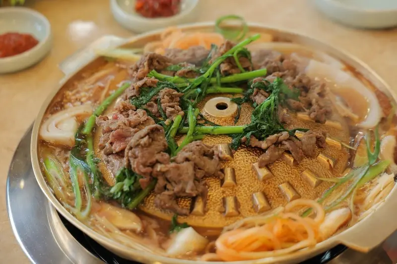 불고기가 익어가는 모습