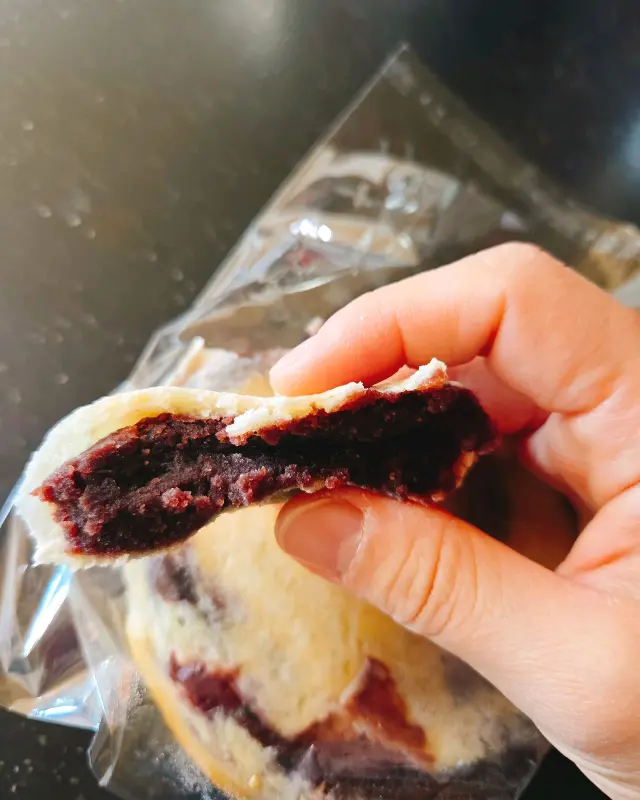 디저트 구우미 팥 베이글 단면